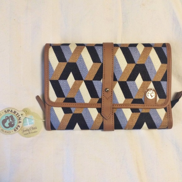 Spartina 449 Handbags - Spartina 449 Bateau Bleu Jewelry Clutch